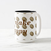 コーヒーを飲むとプリント ツートーンマグカップ (正面右)