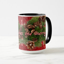 「コーヒーを飲むとメリー!!」 クリスマス マグカップ