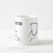 コーヒーを飲むと人生が豊かに コーヒーマグカップ (中央)