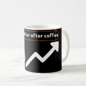 コーヒーを飲むと取引がうまくいく トレーダーのユーモア コーヒーマグカップ (正面右)