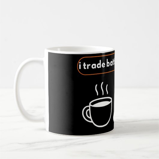 コーヒーを飲むと取引がうまくいく トレーダーのユーモア コーヒーマグカップ (左)