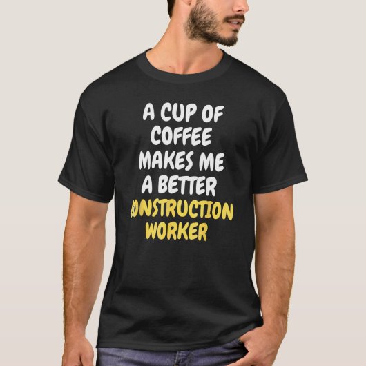 コーヒーを飲むと建築が良い Tシャツ (正面)