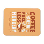 コーヒーを飲むと殺伐が減る マグネット (横)