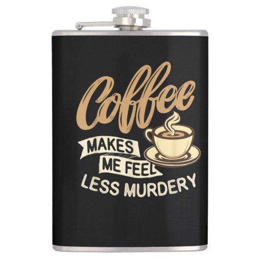 コーヒーを飲むと殺意が薄れる フラスク (正面)