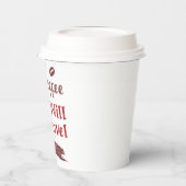 コーヒーを飲むと自由な気分で一杯になる 紙コップ (左)