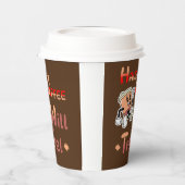 コーヒーを飲むと自由な気分で一杯になる 紙コップ (左)