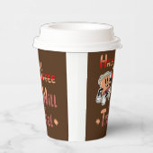 コーヒーを飲むと自由な気分で一杯になる 紙コップ (右)