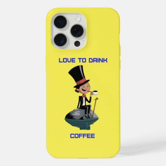 コーヒーを飲むのが好きな人向けiPhoneケース iPhoneケース (裏面)