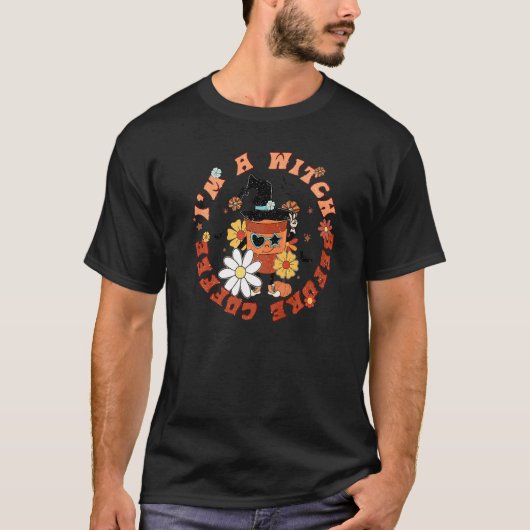 コーヒーを飲むまでは本当の魔女 Halloween コスチューム Tシャツ (正面)