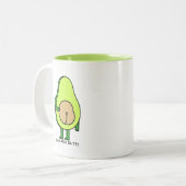 コーヒーを飲むまでアボカに話しかけるな! ツートーンマグカップ (正面左)