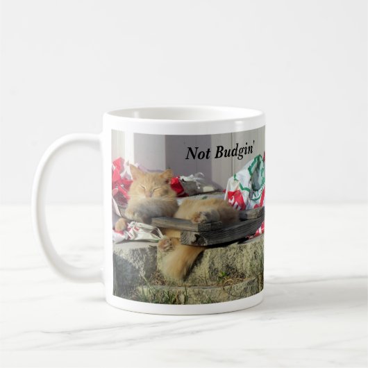 コーヒーを飲むまでバジンじゃない – Cat Mug コーヒーマグカップ (左)