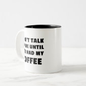 コーヒーを飲むまで話しかけるな ツートーンマグカップ (正面左)