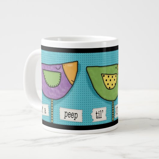 コーヒーを飲むようなユーモアではない ジャンボコーヒーマグカップ (正面左)