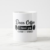 コーヒーを飲むんだ！ ジャンボコーヒーマグカップ (正面)