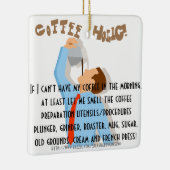 「コーヒーを飲むんだ! セラミックオーナメント (右)