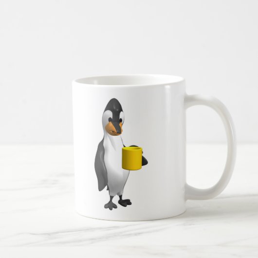 コーヒーを飲むペンギン コーヒーマグカップ (右)