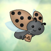 コーヒーを飲むラディバグのウィンドウにしがみつく ウィンドウサイン (シート3)