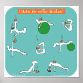 コーヒーを飲む人のための枕 ポスター (正面)