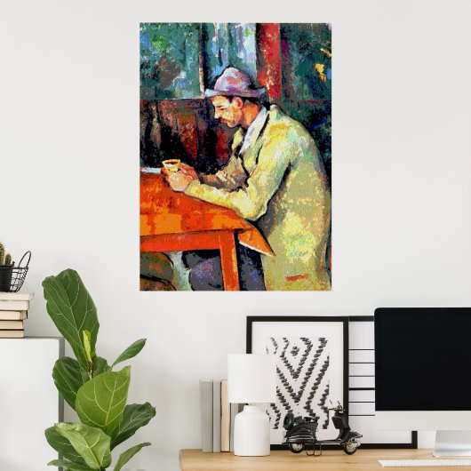 コーヒーを飲む人 ポスター (ホームオフィス)