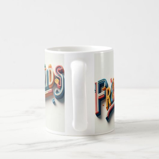 コーヒーを飲む人/Friends/Mug/Love コーヒーマグカップ (ハンドル)