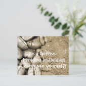 コーヒーを飲む個人であること – esp... ポストカード (スタンド正面)