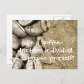 コーヒーを飲む個人であること – esp... ポストカード (正面/裏面)