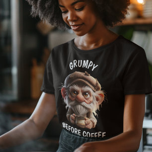 コーヒーを飲む前に不機嫌になる Tシャツ