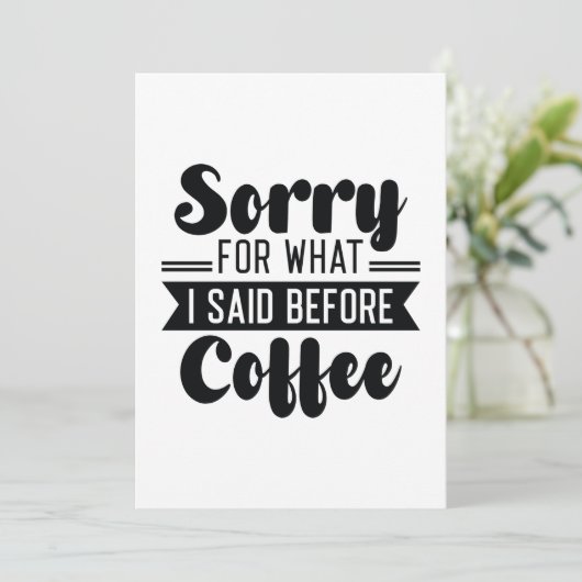 コーヒーを飲む前に私が言ったことをごめんなさい サンキューカード (スタンド正面)