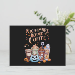 コーヒーを飲む前の夜の悪夢 パンプキンスパイス ハロウィン 招待状