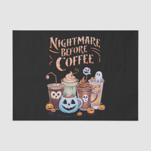 コーヒーを飲む前の夜の悪夢 パンプキンスパイス ハロウィン 薄葉紙 (正面)