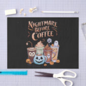 コーヒーを飲む前の夜の悪夢 パンプキンスパイス ハロウィン 薄葉紙 (クラフト)