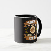 コーヒーを飲む前の失言謝罪 マグカップ (正面右)