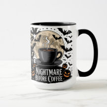 コーヒーを飲む前の悪夢 ハロウィンマグカップ
