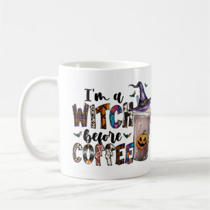 コーヒーを飲む前の私は魔女です 可愛い ハロウィン コーヒーマグカップ