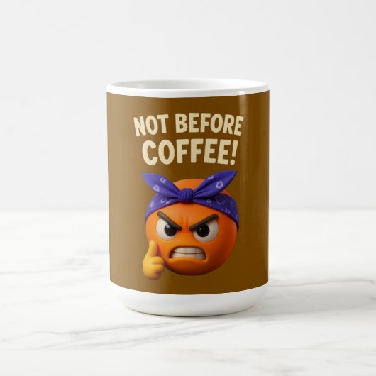 コーヒーを飲む前はダメです コーヒーマグカップ (中央)