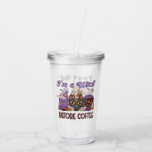 コーヒーを飲む前は魔女だ アクリルタンブラー (裏面)