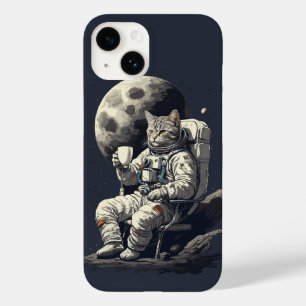 コーヒーを飲む宇宙飛行士ネコ Case-Mate iPhone 14ケース