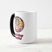 コーヒーを飲む強くて美しい女性 モーフィングマグカップ (正面左)