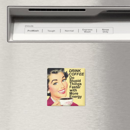 コーヒーを飲む愚かなことをより速く四角い磁石をする マグネット (インサイチュ (食洗機))