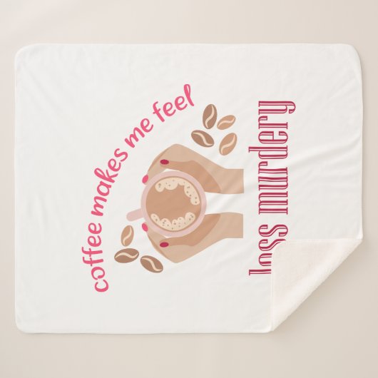 コーヒーを飲む感じと引用文が減るおもしろい シェルパブランケット (正面(横))