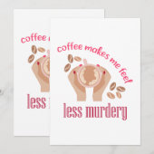 コーヒーを飲む感じと引用文が減るおもしろい シーズンカード (正面/裏面)