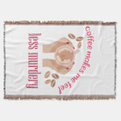 コーヒーを飲む感じと引用文が減るおもしろい スローブランケット (正面)