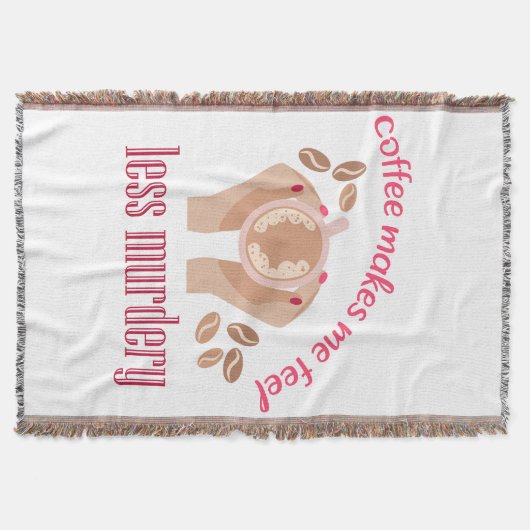 コーヒーを飲む感じと引用文が減るおもしろい スローブランケット (正面)