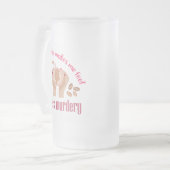 コーヒーを飲む感じと引用文が減るおもしろい フロストグラスビールジョッキ (正面左)