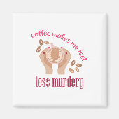 コーヒーを飲む感じと引用文が減るおもしろい マグネット (正面)