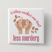 コーヒーを飲む感じと引用文が減るおもしろい 缶バッジ (正面)