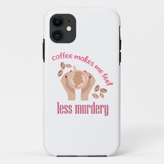 コーヒーを飲む感じと引用文が減るおもしろい Case-Mate iPhoneケース (裏面)