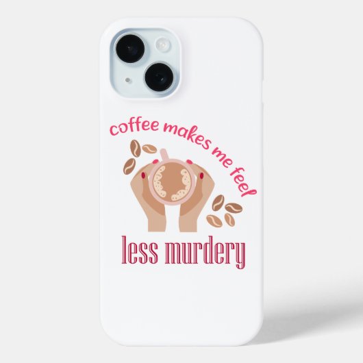 コーヒーを飲む感じと引用文が減るおもしろい Case-Mate iPhoneケース (裏面)