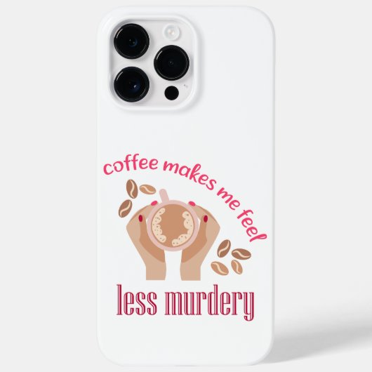 コーヒーを飲む感じと引用文が減るおもしろい Case-Mate iPhoneケース (裏面)