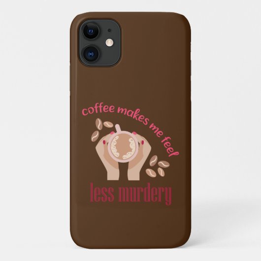 コーヒーを飲む感じと引用文が減るおもしろい Case-Mate iPhoneケース (裏面)